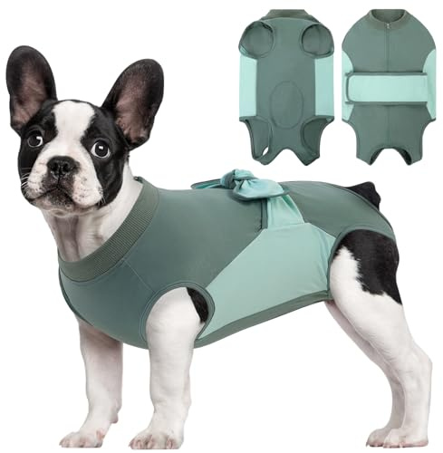 ASENKU Hundebody Post-Op – Operationsbody für Hunde, mit Reißverschluss & Leckschutz, passend für Kastration Rüde/Hündin, ideal für postoperative Genesung