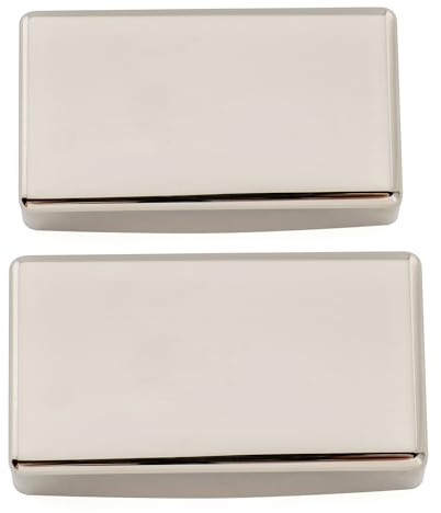 Musiclily Pro Förseglad Nickel Silverlegering Humbucker Pickupkåpa Inget Hål för Elgitarr, Nickel (2 st.)