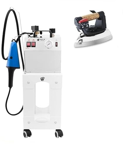 EOLO Ferro da Stiro AV03 DUAL V5 Professionale con Paravapore e Spazzola Vapore Generatore di Vapore Stiro Verticale e Orizzontale Caldaia in Rame Risparmio Energetico Garanzia 5 Anni A++