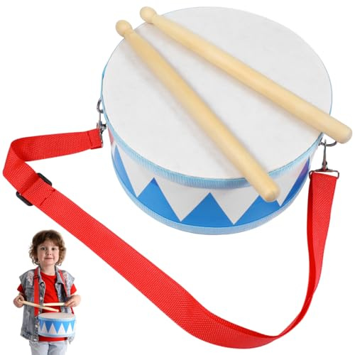 Milisten Caisse claire bleue double face pour instrument de percussion éducatif améliore le rythme et la coordination, jouet musical amusant pour garçons