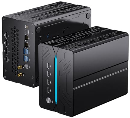 Thdeukoty Mini PC Gaming Core i9-14900F (24 cœurs, 32 Threads), 64 Go de RAM, SSD de 4 to, Ordinateur de Bureau avec RTX 5060Ti 16 Go, Wi-FI 7, Bluetooth 5.4, Port RJ45, Quadruple Affichage