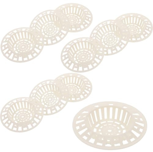 jojofuny 10pièces Bouchon De Bonde Évier Passoire à Mailles Pour Évier Panier Égouttage Passoire Plastique Anti-obstruction Couvercle De Bonde Récupérateur De Déchets Alimentaires