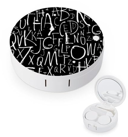 fkgvwo Contact Lens Case Black Contact Lens Box Travel Kit Portable for Travel & Home