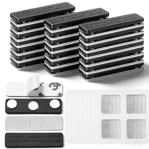 24x Fliegengitter Magnet Clips + 24tlg Fliegengitter Reparatur Set, Selbstklebend Fliegengitters Fenster Magnet Ohne Bohren, für Wohnzimmer, Balkon, Küche
