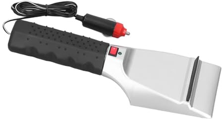 VGEBY Car Window Snow Scraper, 12V Heated Auto Snow Shovel with 2.8m Cable, Efficient Electric Windshield Ice Removal for Cars and SUVs