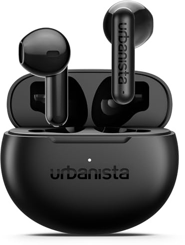 Urbanista Austin 2 True Wireless Earbuds, Trådlösa In-Ear Hörlurar med Bluetooth 6.0, Multipoint, 25H Batteritid, Brusreducerande Mikrofon & IPX4 Vattentålig