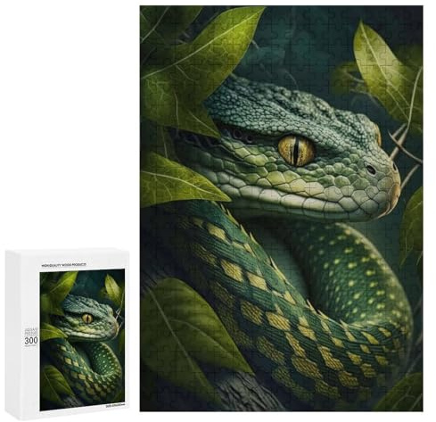 300 PCS Rätsel Für Erwachsene Snake Portrait Rätsel Für Erwachsene: Denksportaufgaben, Lustige Und Humorvolle Geschenke Für Freunde Und Familie 300 PCS