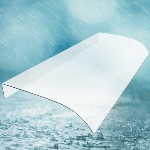 Auvent de Porte d'entrée en Polycarbonate - Abri extérieur pour Balcon, Jardin et carport - Dimensions : 50 x 210 cm - Idéal pour Les Maisons Modernes