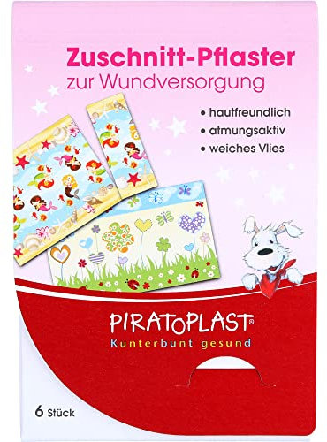 PIRATOPLAST Mädchen Pflasterzuschnitt 6x10 cm 6 St