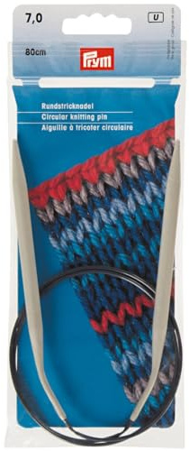 Prym 211387 Rundstricknadeln ALU 80 cm 7,00 mm grau