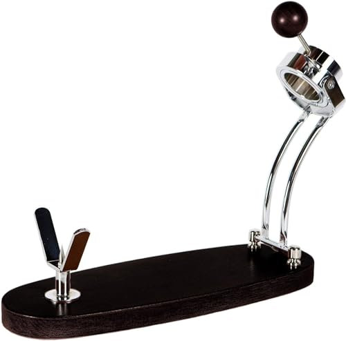 Buarfe Support à jambon pivotant pliable en hêtre « Jabugo » (couleur wengé)