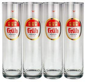 Früh Kölsch Biergläser/Gläser/Stangen Set - 4x 0,2l