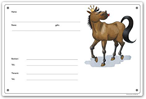 Boxenschild/Stalltafel Diva, braun | 30 x 20 cm, wetterfest