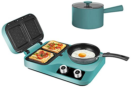 Sandwichera con Placas Grill Antiadherentes, Placa Inducción Portátil, Termostato Ajustable y Anti-quemaduras, 1.3 litros Cacerola Cocina Antiadherente con Tapa, Advanced Sartén