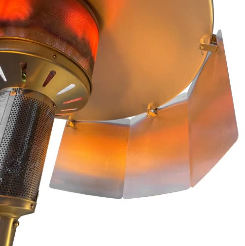 SWEET HEAT Dreifach gefaltet: Unser verbesserter, faltbarer Wärmefokussier-Reflektor – universell passend für große Terrassenheizungen – geringes Gewicht, Aluminium, Hochleistungsreflektor