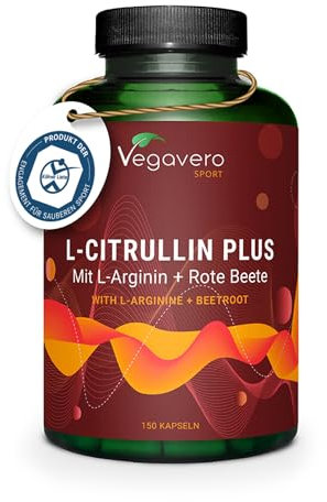 Vegavero L-Arginine L-Citrulline Complex High Strength 4200 mg | with Beetroot Extract | Natural Pre-Workout & Nitric Oxide Booster | Amino Acids from Fermentation | NO Additives, Vegan & Lab-Tested