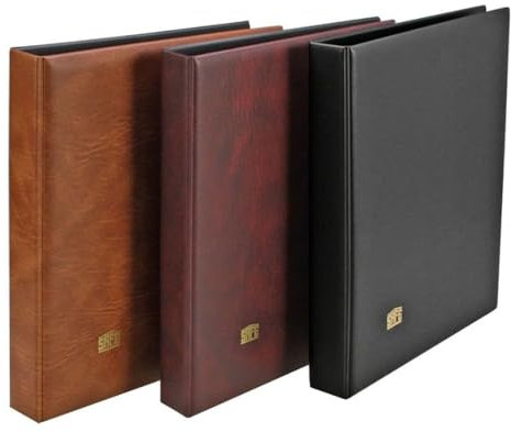 SAFE 521 Album per francobolli, lettere, FDC, carte, ETB, A5, senza contenuto, meccanismo a 4 anelli, distanza dell'anello: 64 x 84 x 64 mm, 240 x 275 x 45 mm (nero)