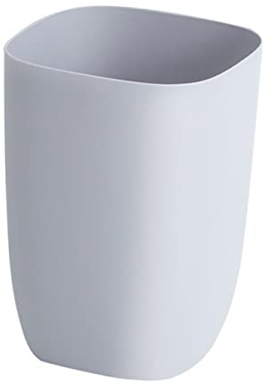 HONMEET Poubelle Cuisine Grise Compacte Plastique Simple Usage Bureau Salle De Bain Atelier Garage
