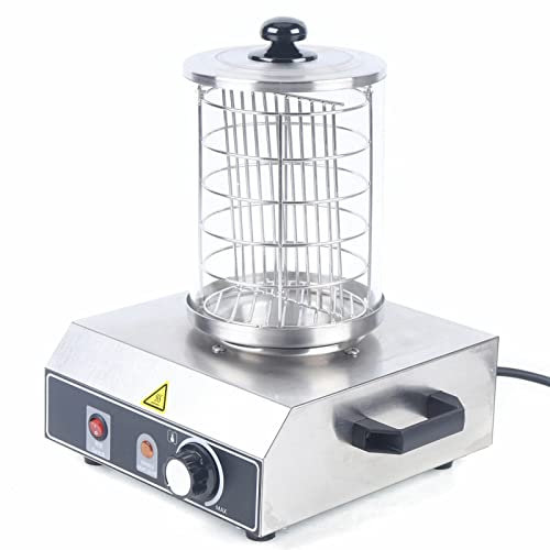 350W Hot Dog Maker, Elektrische Würstchenwärmer Bockwurstwärmer Edelstahl Wurstkocher Erhitzer (Temperatur 0-85 °C, Zylinderhöhe 21,5 cm)