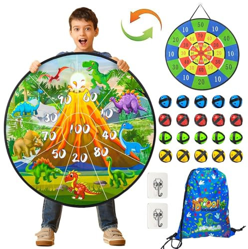Akosuntoys Spielzeug ab 3 4 5 6 Jahre Jungen,Dartscheibe Kinder Geschenk Junge 3 4 5 6 7 8 Jahre Kinderspielzeug Spiele ab 3 4 5 6 Jahre Dinosaurier Spielzeug ab 3-8 Jahre Geschenke 3-6 Jahre Junge