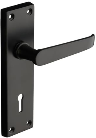 Designer Levers Victorian Straight Lever Door Handles, Matt Black, 1 Pair