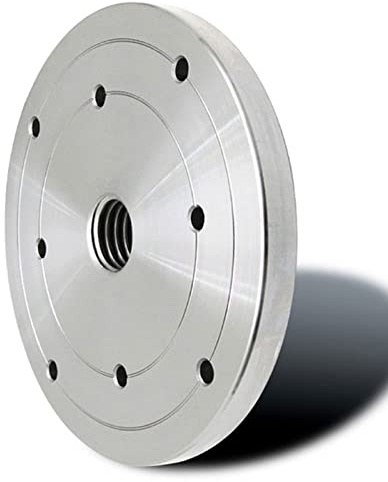 Flangia del mandrino per tornio per legno da 2 '' 3 '' 4 '' 6 '', pannello per tornio in acciaio argentato, accessori per utensili per tornitura del legno (dimensioni: 150 mm- M33 x 3,5)