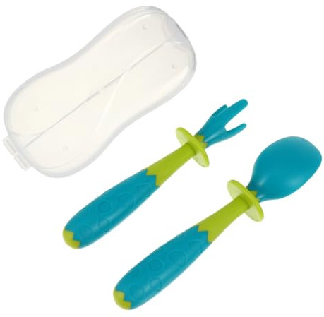 Toyvian Kinderbesteck Mit Lerngeschirr Löffel Und Gabeln Für Kleinkinder Zum Essenlernen Beidhändig Nutzbar Mit Glatter Oberfläche Für Empfindliche Zahnfleisch