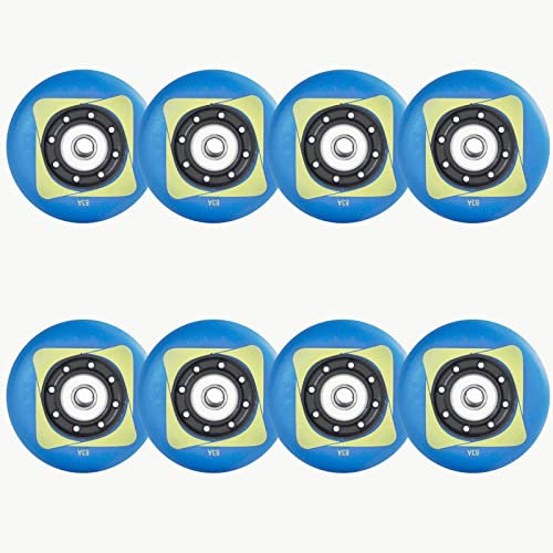 Generisch Inline Skate Rollen Inline Skate Räder 8er Pack Inline Skate Ersatzräder mit Lagern 62 mm 64 mm 68 mm 70 mm 72 mm 76 mm 80 mm 83A PU Räder