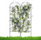HOMASIS Treillis pour escalade de 2 pièces, panneaux décoratifs pour clôture de jardin en métal, râpe pour plantes grimpantes, grille de séparation décorative, 50 x 180 cm, noir