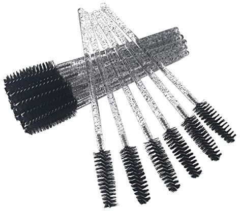 Aqxyxsw Einweg-Glitzer-Augenbrauen-Wimpernbürsten Kamm Wimpern Spoolies Lash Wands Make-up-Pinsel Mascara Wands 1000St lingli