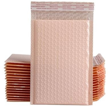 LuftpolsterumschläGe 10/25/50 Stück rosa Poly Bubble Mailer gepolsterte Umschläge Blase gefüttert Wrap Polymailer Taschen for Versandverpackung Maile Self Seal Versandtaschen Luftpolster(Color:25PC,Si