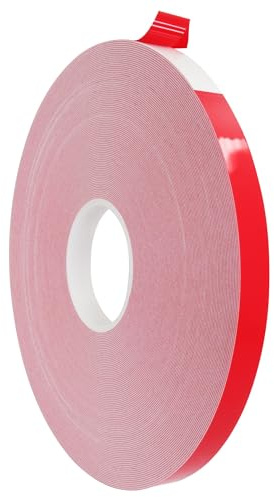 KLEBESHOP24 Montageklebeband doppelseitig stark, 6 mm x 50 m | Universelles Montageband 1 mm dick, stark klebend