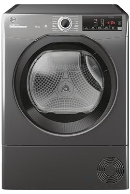 Hoover H-DRY 350 Freestanding Condenser Tumble Dryer, 10 Kg, Class B, Wi-Fi & Bluetooth, Four Drying Levels, Aquavision & Advanced Care, White, 59.6x60.4x85 cm - HRE C10TBER-80