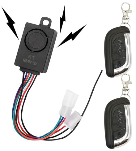 Alarmanlage mit Bewegungsmelder Anti - laut, Anti-Diebstahl-Alarm, tragbarer Alarm für Elektrofahrzeuge | Motorradalarm für Roller 48-72V