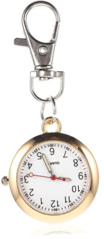VALICLUD Kleine Bunte Taschenuhr Schlüsselanhänger aus Legierung Hängende Uhr für Schüler und Medizinisches Fachpersonal Praktisches Geschenk für Schule und Klinik