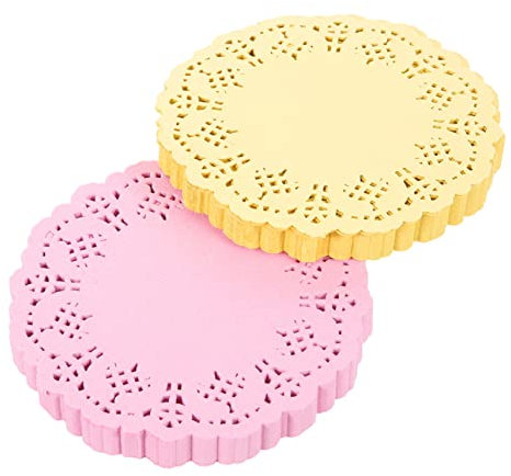 GRIRIW 2taschen Farbige Spitzenpapieruntersetzer Ölfeste Tischsets Für Dekoration Bei Partys Hochzeiten Und Festen Lebensmittelechtes Material