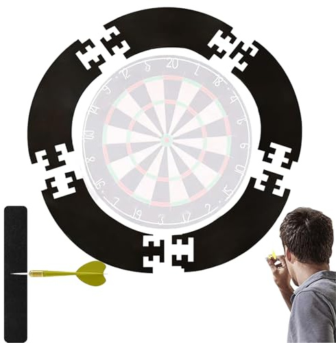 Anillo envolvente de tablero de dardos, protector de pared de tablero de dardos de EVA duradero, fácil montaje para uso doméstico y exterior, ideal para juegos familiares y de fiesta (nuevo)