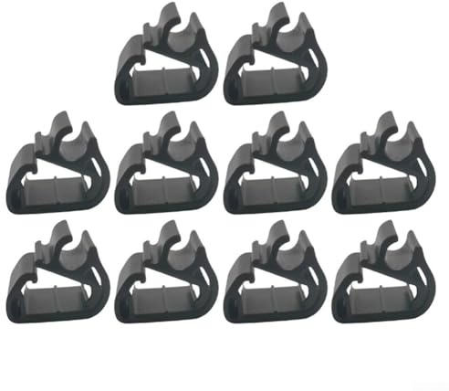 URPIZY Juego de 10 clips de fijación para limpiaparabrisas 3008 5008, soporte para boquillas de limpiaparabrisas, piezas de repuesto, color negro