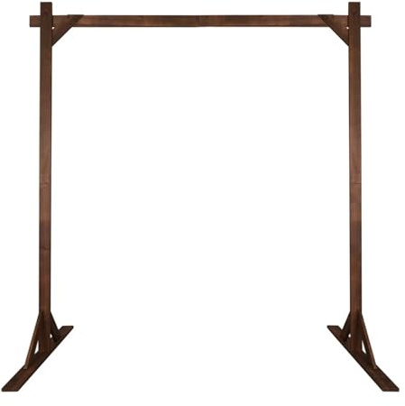 Hochzeitsbogen aus Holz, quadratisch, rustikal, für Zeremonien und Partys, Innen- und Außenbereich, Gartendekoration, Hintergrundständer
