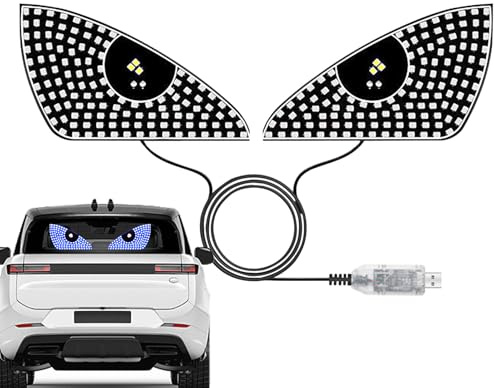 Générique Éclairage Eyes pour Voiture,Phares LED à Animation Dynamique - Écran Flexible Programmable pour Camion & Automobile – Éclairage Personnalisé avec Effets Innovants