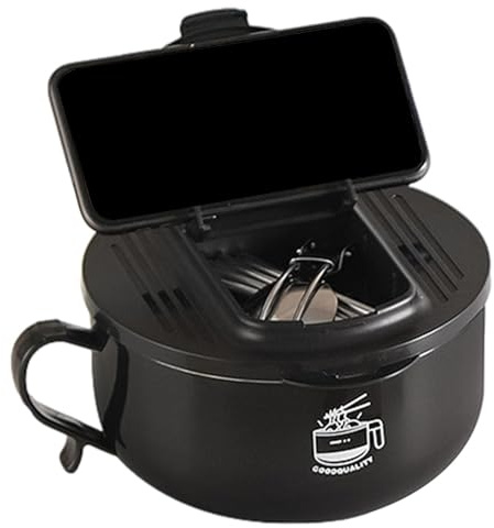 Bowl Noodle Pot – Conteneur alimentaire instantané, en acier inoxydable –