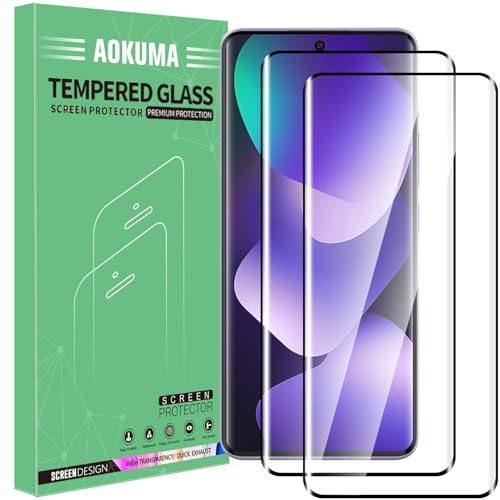 AOKUMA 3D Protector de Pantalla para Xiaomi Redmi Note 15 5G/Redmi Note 15 4G, [2 Unidades] 3D Cristal Templado para Redmi Note 15 5G Fácil Instalación, Sin Burbujas, 9H Dureza