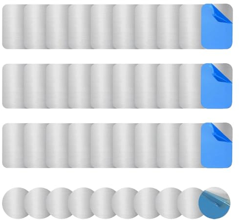 40 Pezzi Self-Adhesive Metal Plates Calamite Adesive 0,4 mm Rotonde e Quadrate Calamita Adesiva Piastre Metalliche Resistente Magneti Adesivi per Supporti Magnetici per Telefono, Fissare Articoli