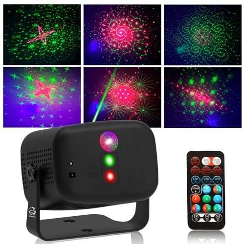 LED Disco Partylicht RGB Musikgesteuert, kompakt tragbar mit Fernbedienung & Timer, LED Strobe Licht für Zimmer, Karaoke, Weihnachten, Halloween, Hochzeit und Indoor-Feiern