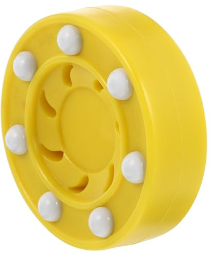 ULDIGI Disco de Roller Hockey Profesional Amarillo de Hockey sobre Patines Ligero y Resistente a Golpes para Entrenamiento y Partidos en Exteriores