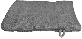 Julie Julsen Manoplas de baño en 23 colores, suaves y absorbentes, 500 g/m², certificado Öko Tex, 15 x 21 cm, color gris plateado