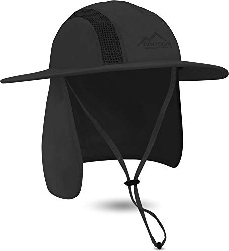 normani Outdoor Sports Sonnenhut Buschhut Outdoor Schlapphut mit Nackenschutz und atmungsaktives Mesh-Gewebe (UV-Schutz 40+)