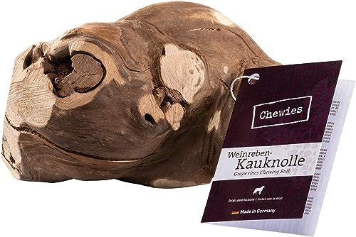 Chewies Tuggrot för hundar från vinrankor – tuggleksak naturlig, hållbar, mineralrik, trä utan skadliga ämnen (testad) – storlek L/XL: för hundar från 15 kg kroppsvikt