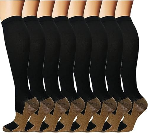 beusilay Calcetines de Compresión Para Mujeres Y Hombres 15-20 mmHg,Medias de compresión Ideal Para Médicos,Recuperación y Deporte,Correr,volar,Viajes Y Vuelo,Enfermeras,mujeres embarazadas