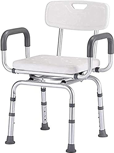 SBTXHJWCGLD Sedile per Doccia, Sedia per Panca di trasferimento del Sedile per impieghi gravosi, Sgabello per Doccia con Sedile Girevole, Vasca da Bagno, Sedia da Doccia e braccioli, Schienale